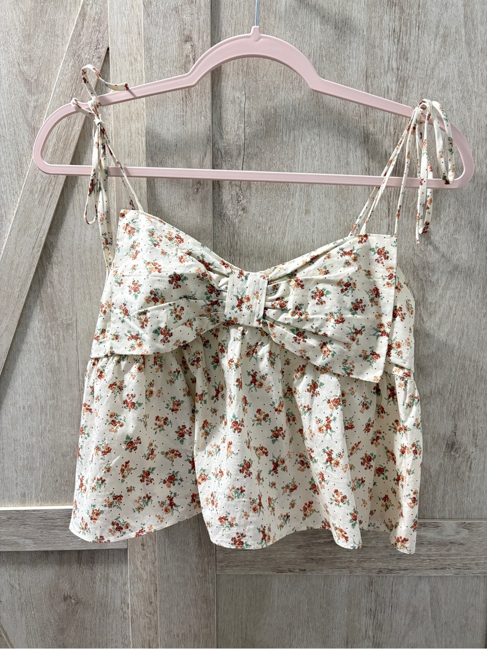 Thirty/Thirty Floral Tie Strap Babydoll Tank | Small